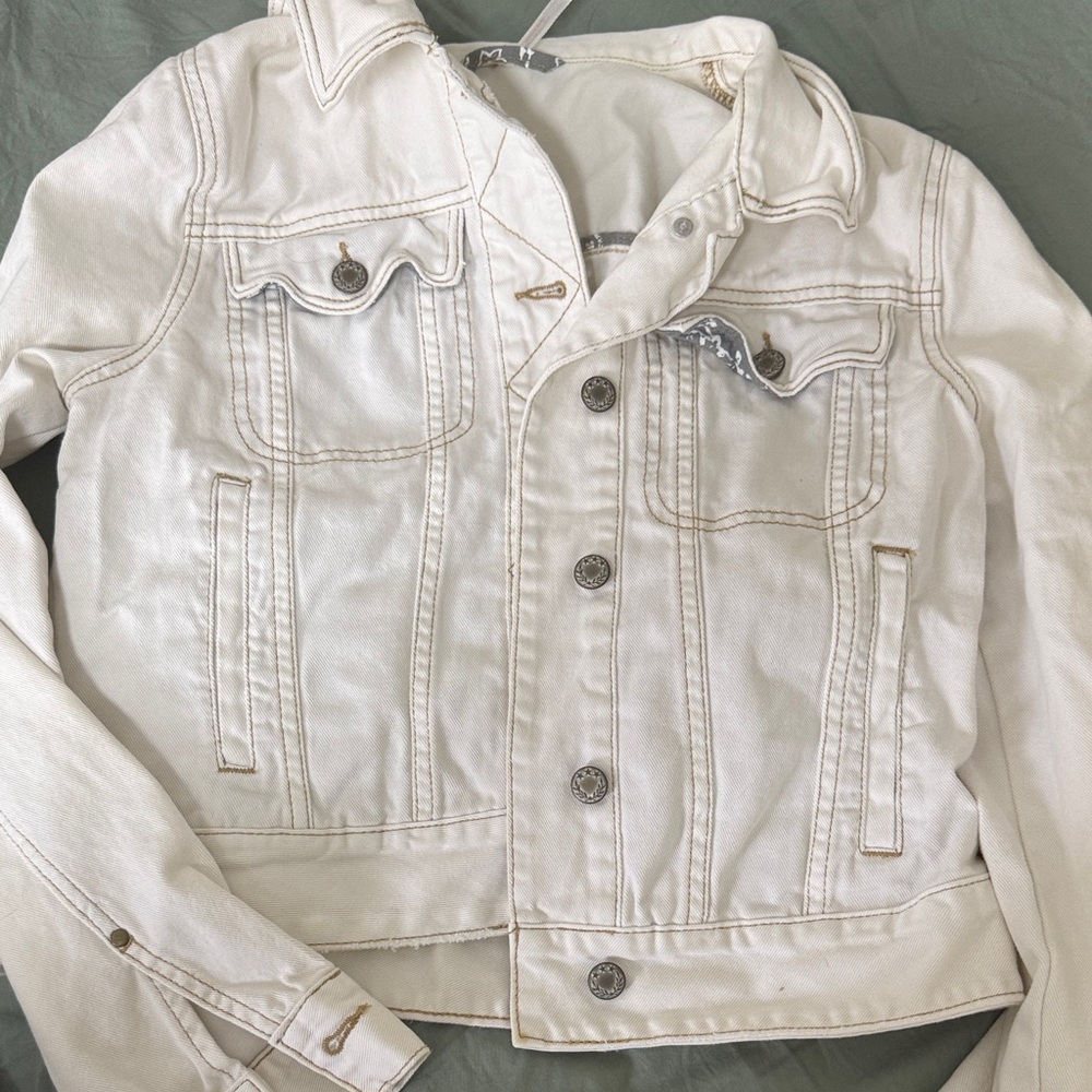 Free People Off-White Denim Jacket